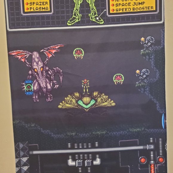 Super Metroid 5 x 1.5 foot tapestry  banner wall flag Super Nintendo Samus Aran - Picture 6 of 11